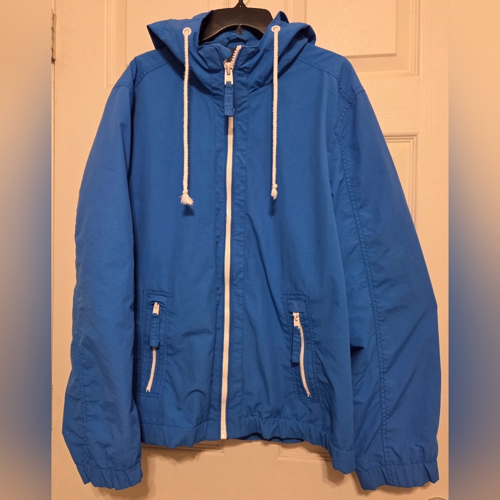 Arizona Jean Co. Military/Utility Style Jacket Blue Mens Size XL Full Zip Hooded
